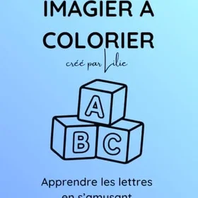 Imagier à colorier Apprendre les lettres en s'amusant Färgläggningsbok för barn