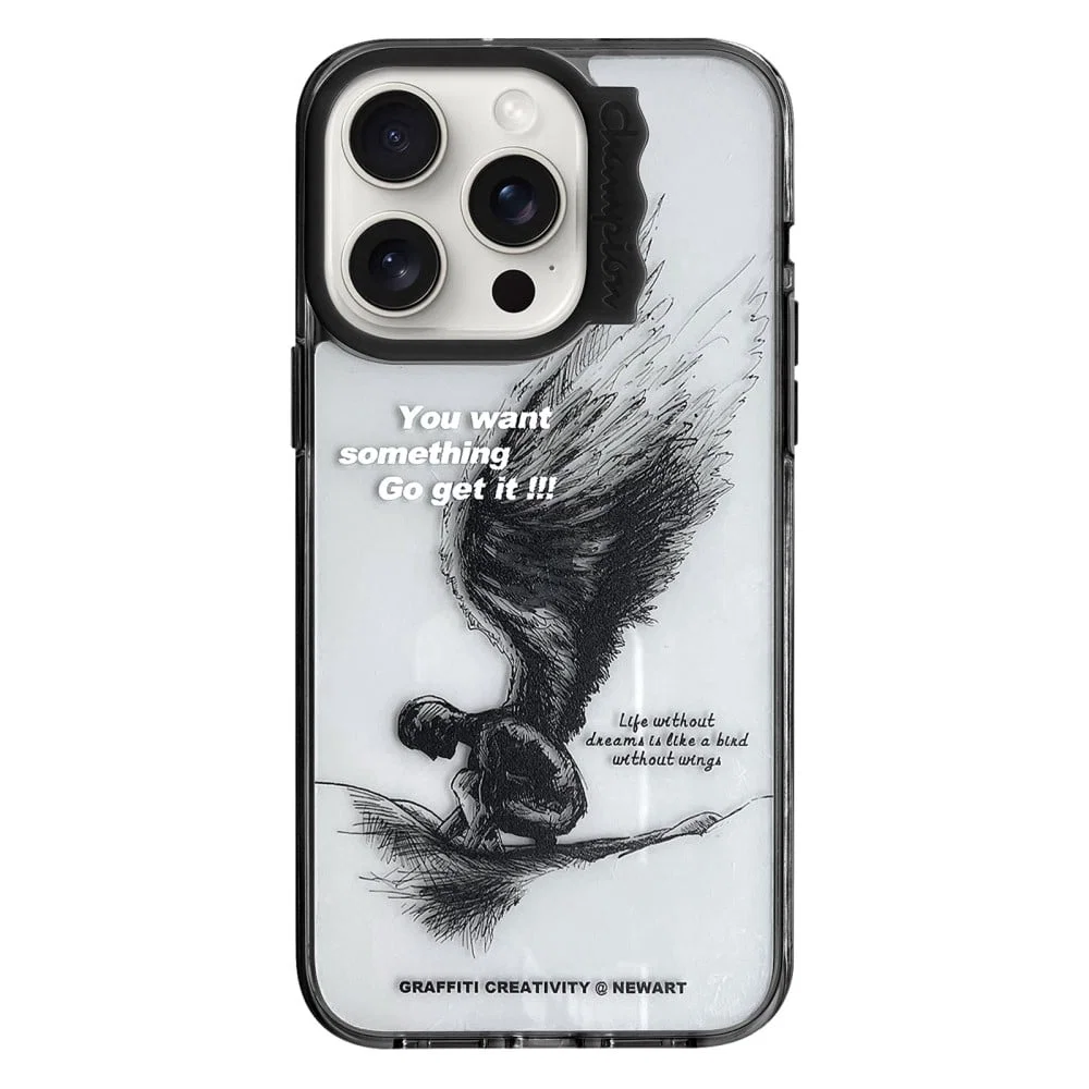 Skissande Pattern Design Case for iPhone 13 Pro Max