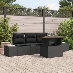 vidaXL Hage Spisesett med Pute 5 Deler 3349897