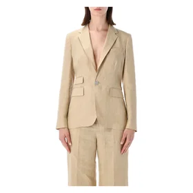 Ralph Lauren Chalk-Stripe Linen Canvas Blazer (Naisten)