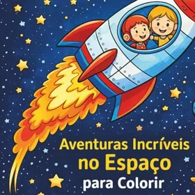 Aventuras Incríveis no Espaço Färgläggningsbok