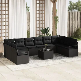 vidaXL Hage Sofasett med Pute 11 Deler 3355242