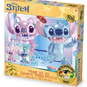 Prime 3D PRiME Disney Stitch and Angel 500 Pieces
