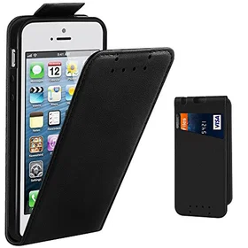 Supad Läder Flip Plånbokfodral för iPhone SE/5S/5