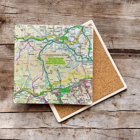 The Sugar Shed OS Map Ceramic Coaster