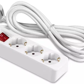 ON 1018071 Extension Cord 3-way 3m white