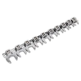 Sealey AK5989 Crow's Foot Open-end Spanner Set 3/8"Sq Drive Metric 10pcs