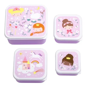 A Little Lovely Company Princesses Lunch & Snack Box Set