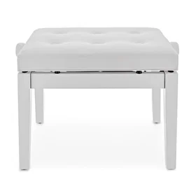 Gear4music PB-7-WH White Piano Stool With Storage