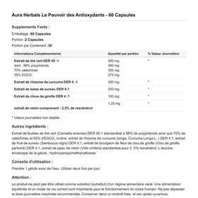 Aura Herbals Antioxidant Power 60 Gélules