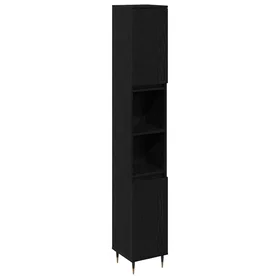 vidaXL Badrumsmöbelset 3 st Black Oak 30 x 30 x 190 cm 3333098