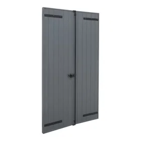 Fortia Anthracite Aluminium Volet battant 2 vantaux 100x115cm