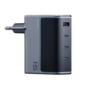 Cuktech AD1404UEU GaN 3X USB-C + USB-A Væglader med USB-C-kabel 140W
