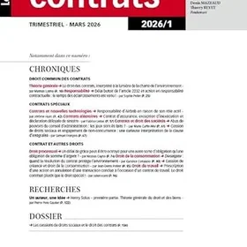 LGDJ Revue des Contrats