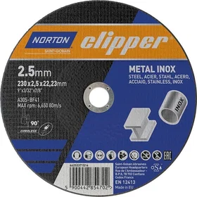 FP Norton Clipper Disque de coupe 125x2.5x22.23mm Inox 52886820