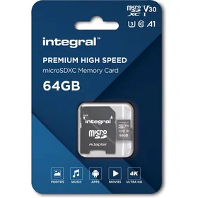 Integral microSD V30 Class 10 100MB/s 64GB