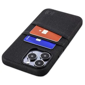 Dockem Luxe M2 Canvas Étui Portefeuille avec Plaque Métallique Intégrée pour Mon