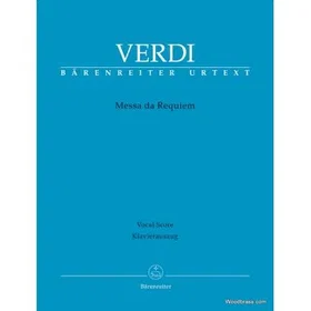 Barenreiter VERDI G. MESSA DA REQUIEM VOCAL SCORE