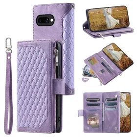 MTK PU Skinn Diamantmønster Lommebokdeksel for Google Pixel 10a