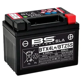 BS Battery BTX4L+ / BTZ5S 12V 3AH 50A