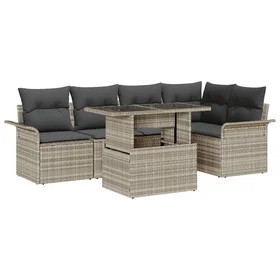 vidaXL Garden Sofa Set with Cushion 6 Pieces 3348288