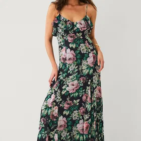 Mango Volare Blomstermönstrad Maxiklänning