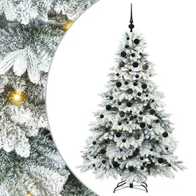 vidaXL Snøflokket Grønn 180cm 300 LED 3397615