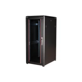 Roline 26U 600x800 mm Glasdør Sort