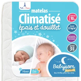 Babysom Matelas Enfant Réversible 80x160x10cm