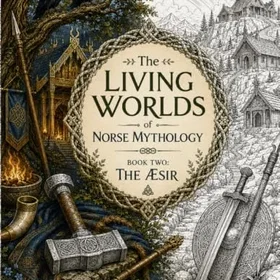 Lulu The Living Worlds Of Norse Mythology: Book Two: The Æsir Färgläggningsbok