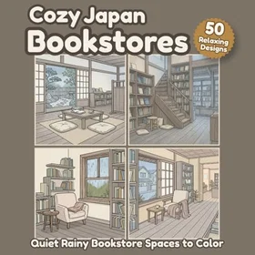 Cozy Quiet Rainy Bookstore Spaces And Peaceful Japanese Reading Corners Färgläggningsbok