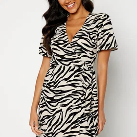 BZR Mela Wrapla Zebra Print Wrap Mekko