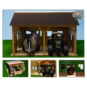 Kids Globe Shed 2 Bays 55x53x38cm 1/16 KID610338