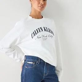 Calvin Klein Jeans Logo Graphic Crew Neck Sweatshirt (Dam)