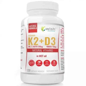 Wish Vitamin K2+D3 200µg+100µg 120 Kapslar