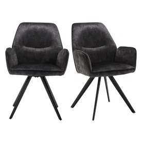 Cortina Chaise Moderne Acier et Bois (2-Pack)