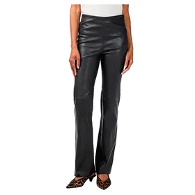 YAS Zellu Bootcut Pantalon en Cuir (Femme)