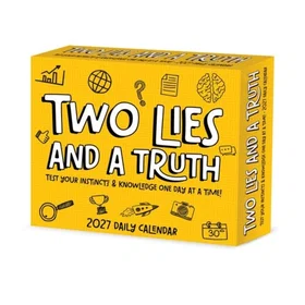 Trivia Two Lies and a Truth Desk Calendar 2027