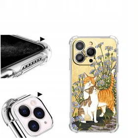 Yleinen Generisk Etui med Katt och Blomma för iPhone 12