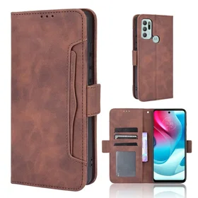 Modernica Modern-styled Läder Plånboksfodral för Motorola Moto G60s