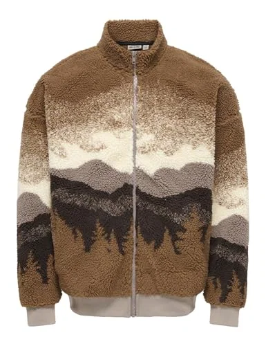 Only & Sons Onsadam Life Ovz Sherpa Bomber Sweatshirt (Men's)