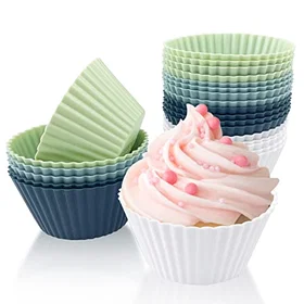Fousenuk Silikon Muffin Liners 24-Cup