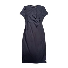 Calvin Klein Stretch Lin Midi Kjole