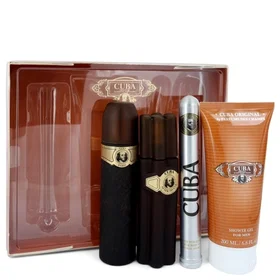 Cuba Paris För Män Gaveset (Edt 100ml, Edt 35ml, Duschgel 200ml, Aftershave 100ml)