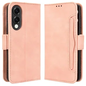 MTK PU Læderetui med Kortfack og Stativ for Samsung Galaxy S25 Edge