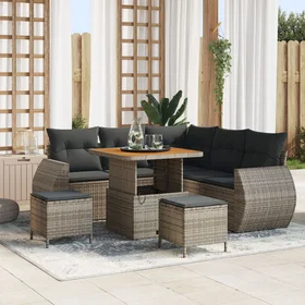 vidaXL Garden Sofa Set Height-Adjustable 8 Pieces 3361873