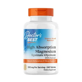 Doctor's Best High Absorption Chelated Magnesium 240 Tablets