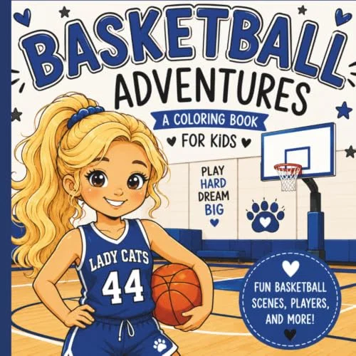 Basketball Adventures A Coloring Book for Kids