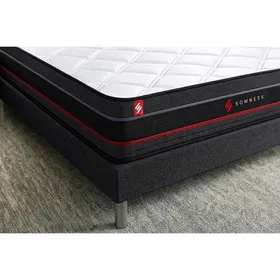 Somness REGEN Mattress Set med Minneskum och Sängram Kit Svart
