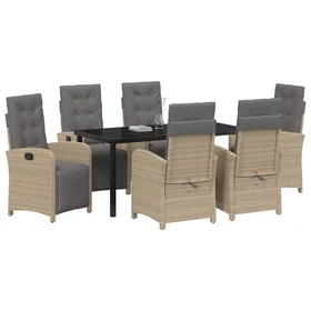 vidaXL Hage Spisestuesett med Pute 7 Deler 3380341